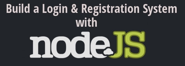 User login and registration using nodejs and mysql with example